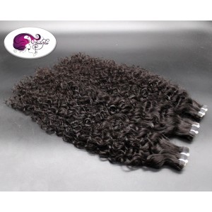 10 Tape-In Extensions - Curly -  1B natur schwarz