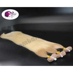 10 Tape-In Extensions - Ombre - dunkles aschblond (6C) und blond (60)